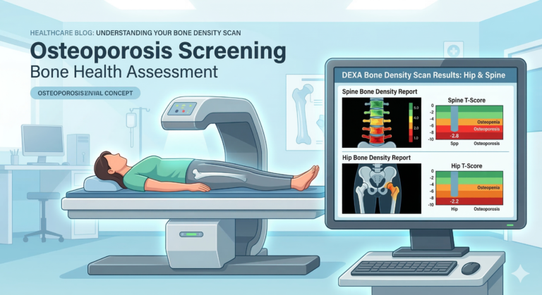 dexa scan bone density test for osteoporosis screening icd 10 z13.820