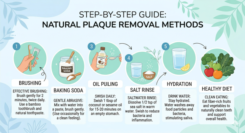 natural ways to remove plaque from teeth infographic